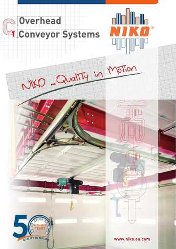 Cover of Overhead Conveyor Systems Leaflet