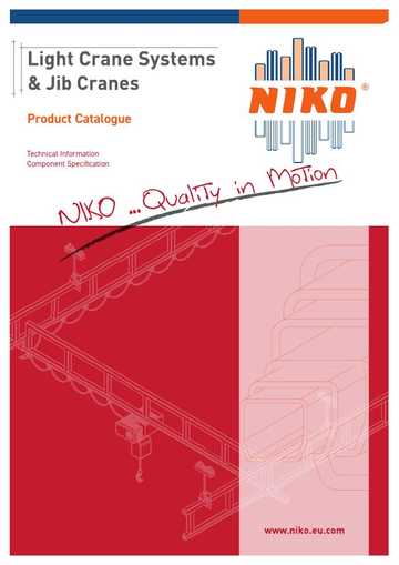 Cover of Light Crane Systems Product Catalogue