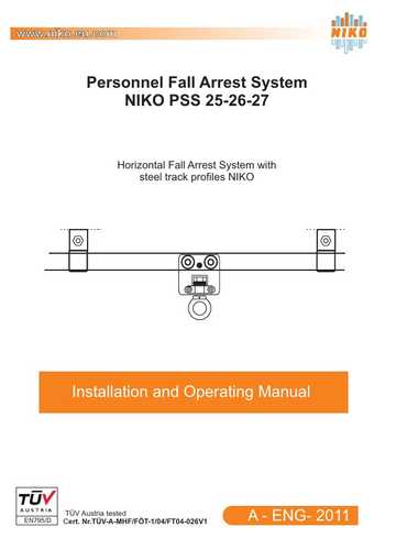 Cover of Fall Arrest Installation & Operating Manual